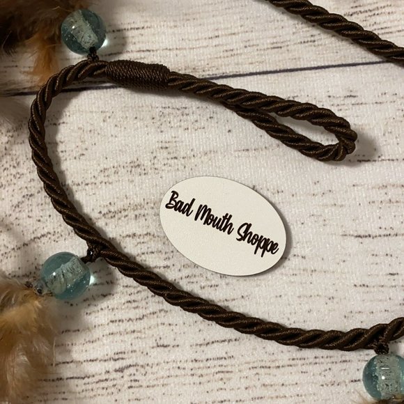 *Fall Thanksgiving Christmas Southwestern Feather Glass Bead Garland 2 - Picture 3 of 5